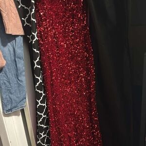 Elegant Red Sequin Dress